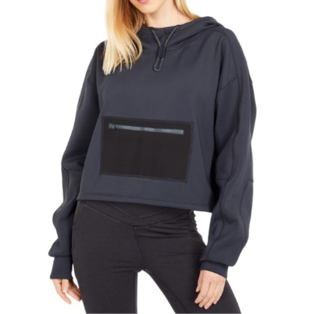Free People Movement Reach the Summit Sweatshirt Scuba Hoodie Black Size XS